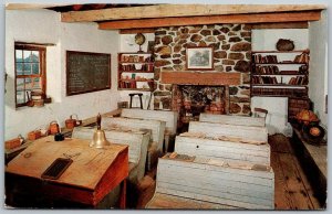 Monroe New York 1960s Postcard Interior Stone Schoolhouse Village Smith's Clove