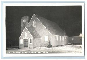 Lutheran Church Fairbanks AK Alaska Real Photo RPPC Postcard (AC13)