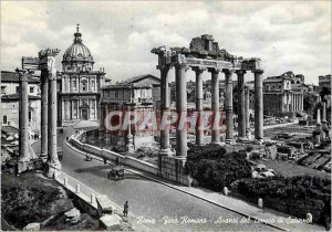 Postcard Modern Rome Saturn Roman Forum Temple Remains