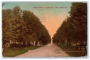 1922 Beacon Street Looking East New London Sheboygan Wisconsin WI Postcard