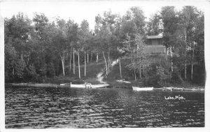 H80/ Lake Michigan RPPC Postcard c1947 Perch Lake Cottage  190