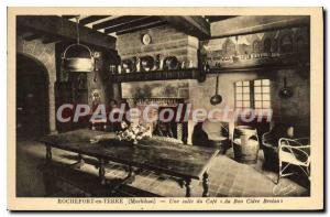 Old Postcard Rochefort En Terre From A Room Cafe