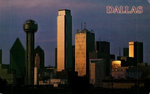 USA Dallas Skyline Texas Chrome Postcard 08.54