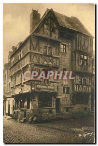 Postcard Old Bayeux Normandy Picturesque Old House of St Martin Street touris...