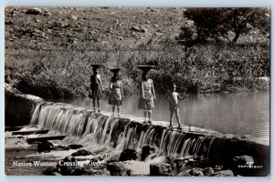 Port Elizabeth Gqeberha South Africa Postcard Crossing River c1930's RPPC Photo