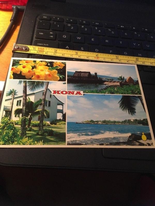 Vtg Postcard: Kona Hawaii, Multi-view