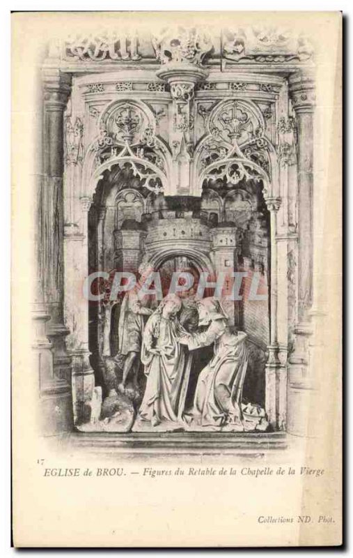 Postcard Ancient Church of Brou Figures Altarpiece of the Chapel of the Virgin