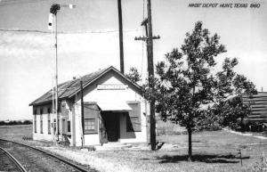 Hunt Texas MK8T Depot 1960 Real Photo Repro Antique Postcard J44323