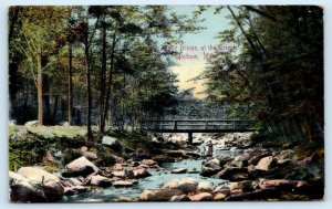 PELHAM, MA Massachusetts ~ c1900s ~ RUSTIC BRIDGE at the ORIENT Postcard