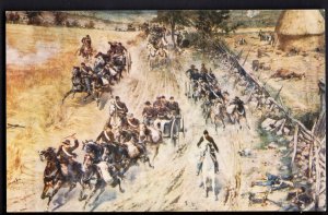 33120) Painting Battle of Gettysburg Union Light Artillery Civil War relieve gun