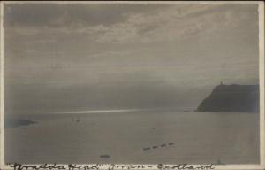 Arran Scotland Bradda Head - Lighthouse c1910 Real Photo Postcard