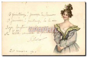 Old Postcard Fantasy Illustrator Woman