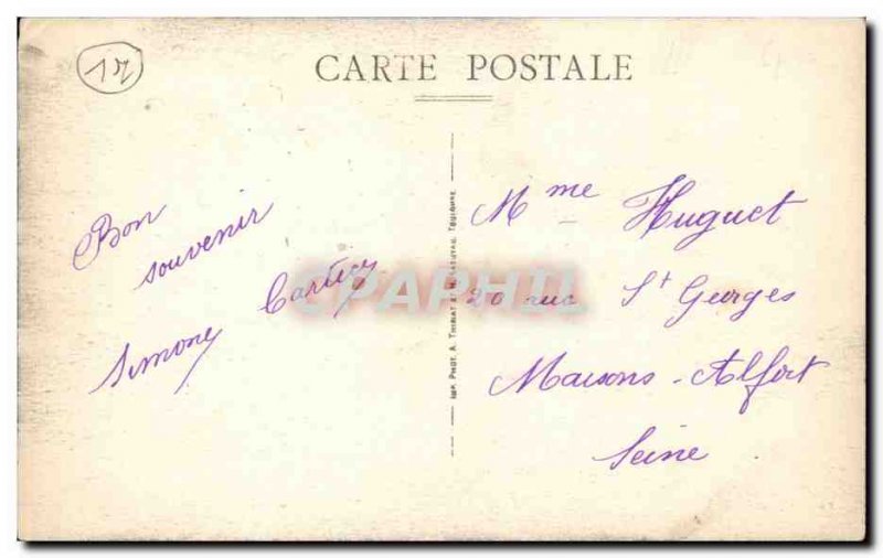 Fouras Old Postcard Boulevard of & # 39ocean Both oak (tree)