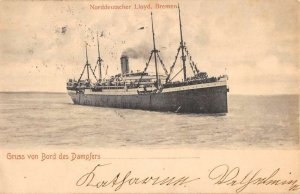 Bremen Germany Gruss von Bord des Dampfers Norddeutscher Lloyd pc ZD549741