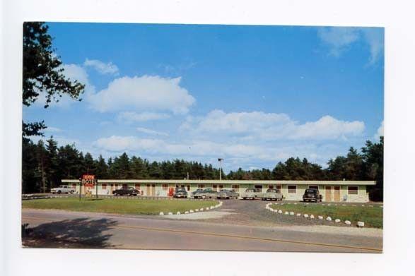 Manistique MI City Motel Old Cars Postcard