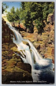 Manitou Falls, Minnesota, Vintage 1947 Linen Curt Teich Postcard