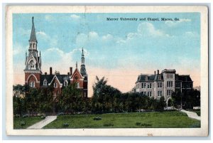 c1910 Overlooking Mercer University Chapel Macon Georgia Antique Posted Postcard