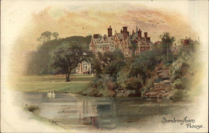 Sandringham House Early Lithograph c1900 Postcard