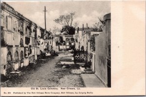 Old St Louis Cemetery New Orleans Louisiana Vintage Postcard C058