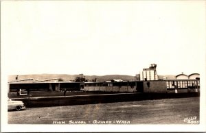 Real Photo Postcard High School in Quincy, Washington