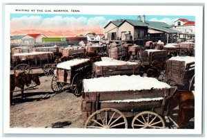 c1920 Waiting At The Gin Horse Carriage Exterior Memphis Tennessee TN Postcard