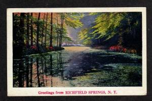 NY Greetings from RICHFIELD SPRINGS NEW YORK Postcard