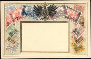 Morocco, STAMP Postcard, Coat of Arms (1910s) Deutsches Reich