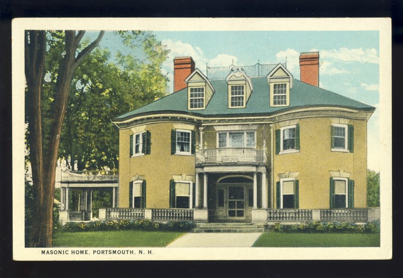 Portsmouth, New Hampshire/NH Postcard, Masonic Home, Masons