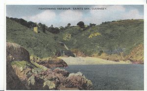 Channel Islands Postcard - Fishermans Harbour - Saints Bay - Guernsey  Z505