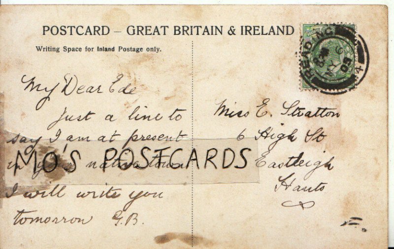 Genealogy Postcard - Stratton - 6 High Street - Eastleigh - Hants - Ref  9167A