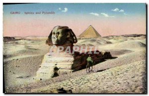 Postcard Ancient Egypt Egypt Cairo Sphinx and Pyramids