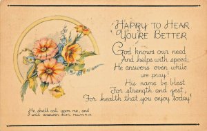 HE SHALL CALL UPON ME AND I WILL ANSWER HIM-PSALMS 91:15~1944 RELIGIOUS POSTCARD