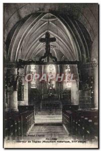 Peppers - Interior of & # 39Eglise - Old Postcard