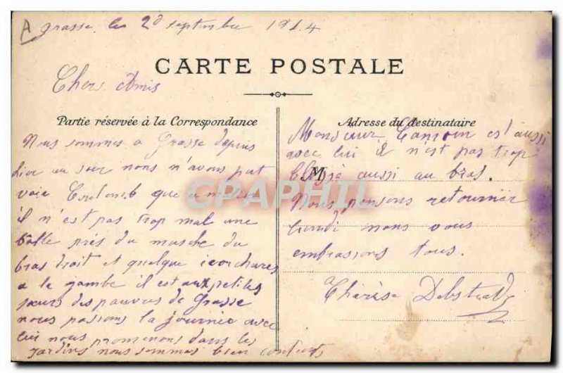 Old Postcard Picking the flower & # 39oranger Cote d & # 39Azur