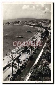 Postcard Old Cannes Beaches Mont Chevalier