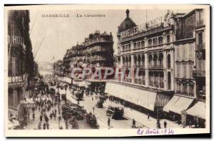 Old Postcard Marseille La Canebiere