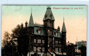 ST JOHN, New Brunswick, CANADA  WIGGINS ORPHANAGE 1913 Postcard