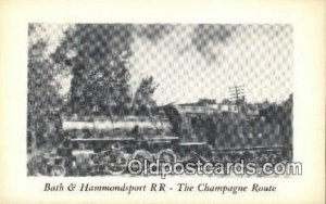 Bath And Hammondsport, Railroad, USA Trains, Railroads Unused 