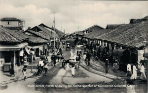 Ceylon Main Street Pettah The Native Quarter of Commerce Colombo RPPC 07.52