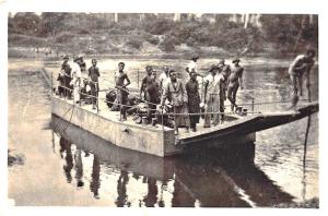 Bangui oubangui-chari Africa Barge Men RPPC Postcard