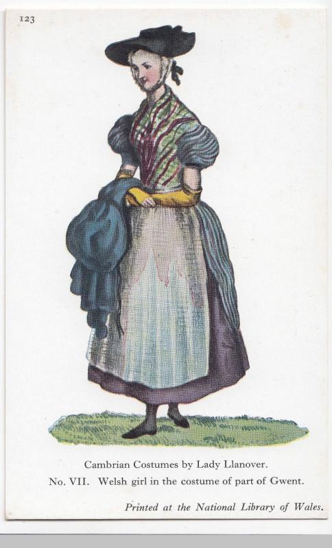 Wales; Lady Llanover, No 7 Welsh Girl In Costume of Part Of Gwent PPC, Unposted