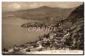 Old Postcard Switzerland Montreux General view