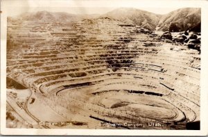 RPPC Utah Copper Mine Bingham Canyon Postcard E21