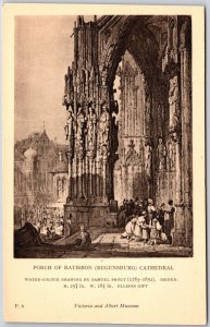 Porch Of Ratisbon Regensburg Cathedral Germany Antique Postcard