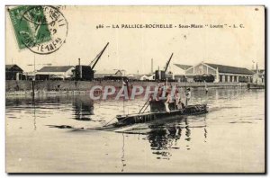 Old Postcard Boat War Pallice Rochelle Submarine Otter