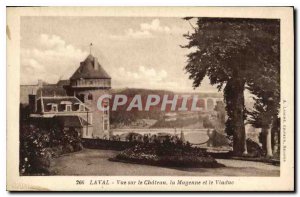 Old Postcard Laval View Chateau Mayenne and the Viaduct