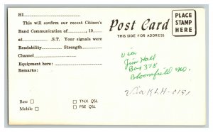 Postcard QSL Radio Card From Pittsburg Kansas KNH-1257