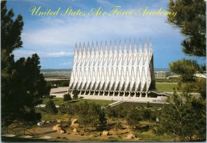 postcard United States Air Force Academy  chapel