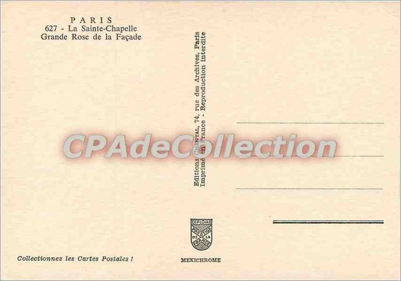 Modern Postcard Paris La Sainte Chapelle Great Rose of the Facade