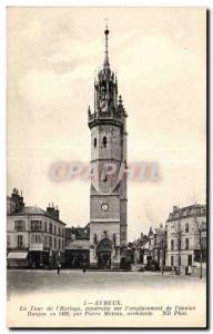 Old Postcard Evreux Clock tower